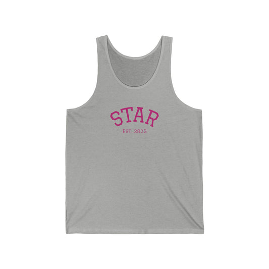 Star Unisex Jersey Tank | Casual Summer Wear, Birthday Gift, Fitness Apparel, Trendy Gift, Everyday Tank Top